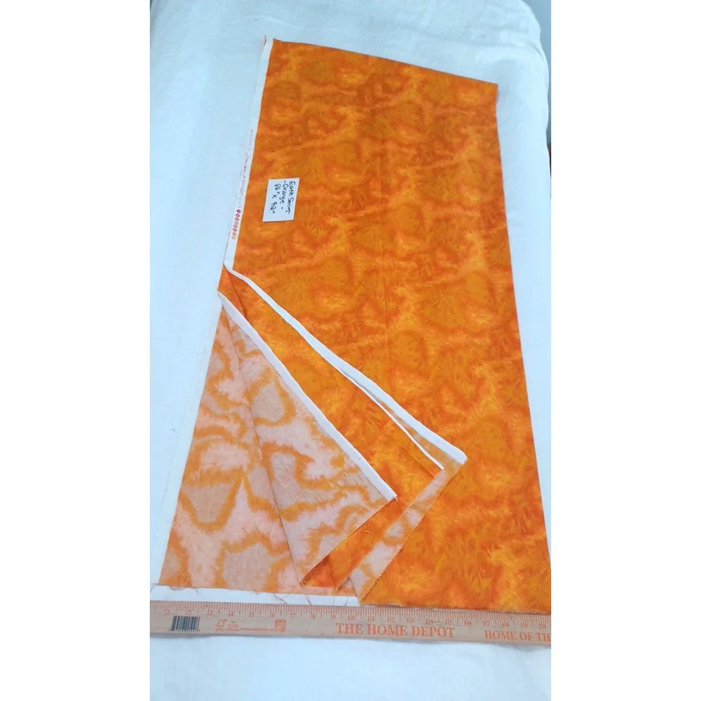 Earth Series Swirl Orange Sewing Craft Quilt Fabric 1 Pc 86